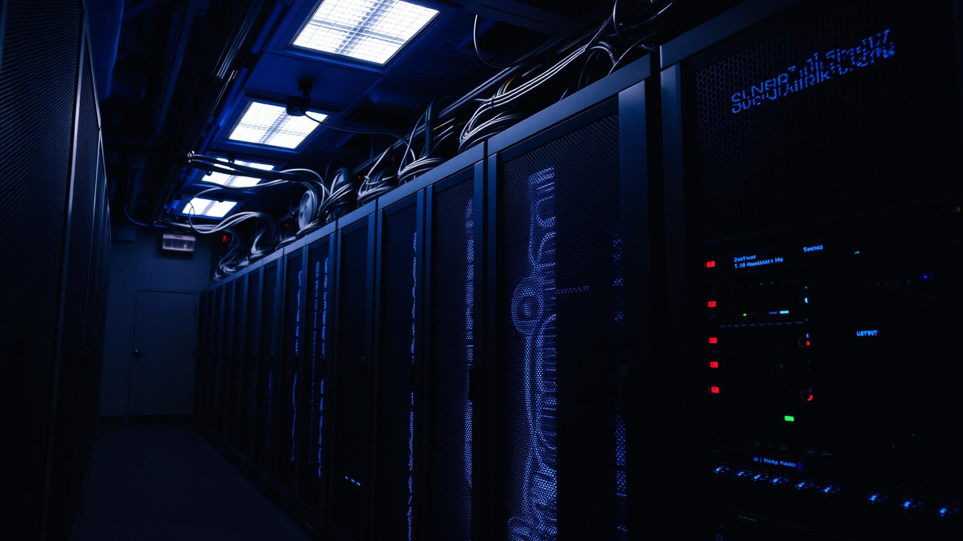 Enterprise data center servers powering 24x7 database services